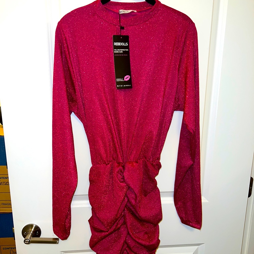 Rebdolls 2X Pink Glittery Dress